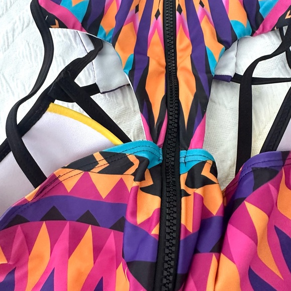 African Tribal Aztec One Piece Swimsuit XL - Picture 7 of 9